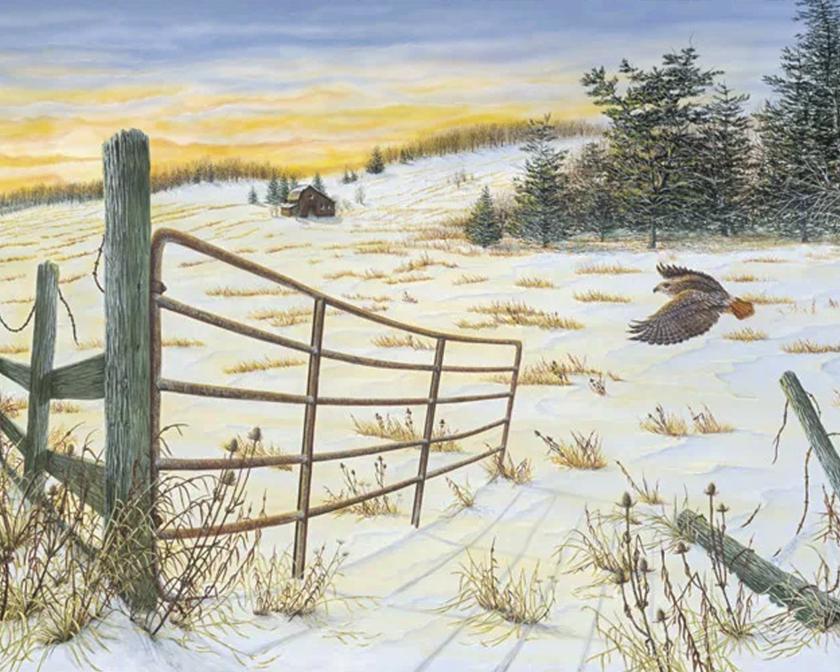 Painting by C.F. Lawrenson entitled: Abandoned