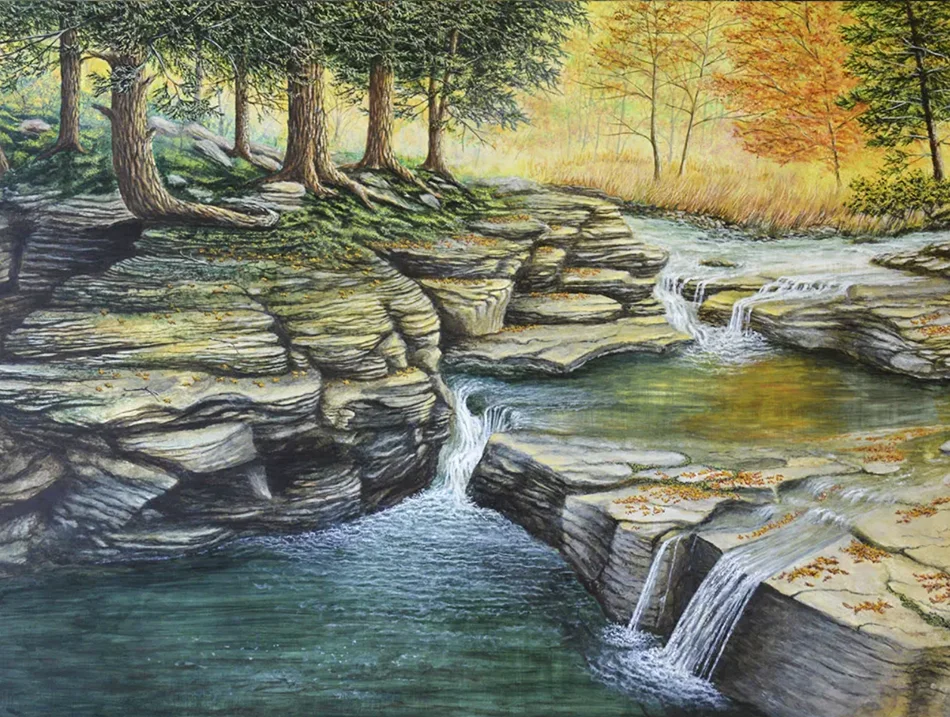 Shelves and Pools - a painting by C.F. Lawrenson