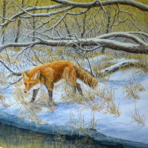 Thin Ice: A painting by C.F. Lawrenson