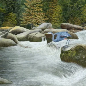 Above The Rolling Water - A painting by C.F. Lawrenson