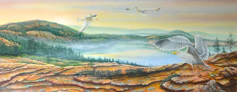 Window Into Acadia: Painting by C.F. Lawrenson