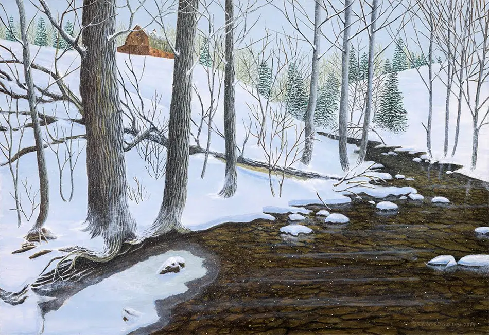 Tanglewood Touchdown Tanglewood Touchdown: A painting by C.F. Lawrenson