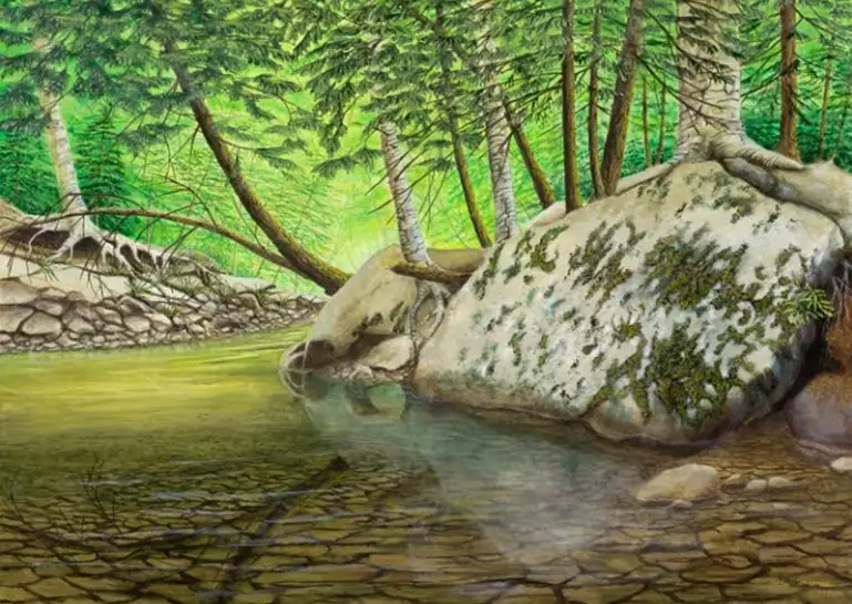 Hidden Cove Hidden Cove - A painting by C.F. Lawrenson