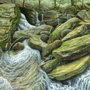 The Last Hurdle: A painting by C.F. Lawrenson