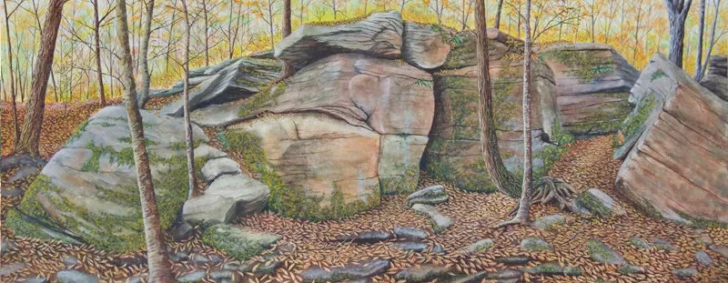 Narrow is the Path: Painting by C.F. Lawrenson