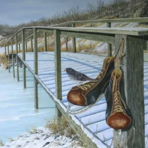 Skating Buddy - a painting by C.F. Lawrenson