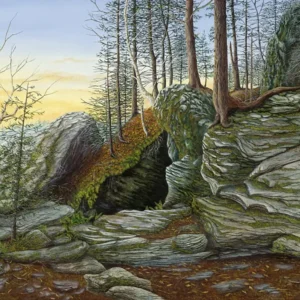 Smuggler's Notch: A painting by C.F. Lawreson