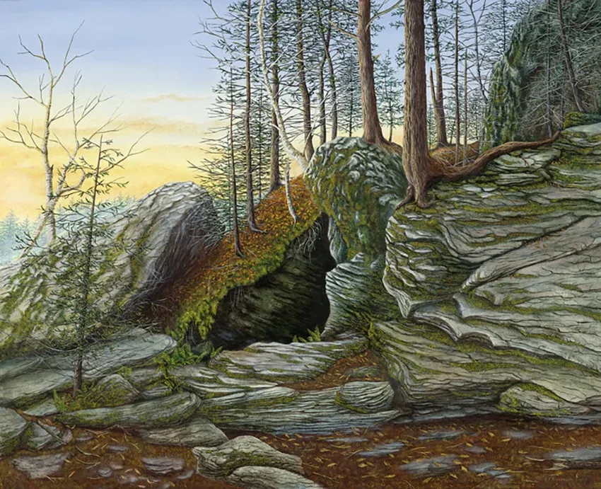 Smuggler's Notch Smuggler's Notch: A painting by C.F. Lawreson